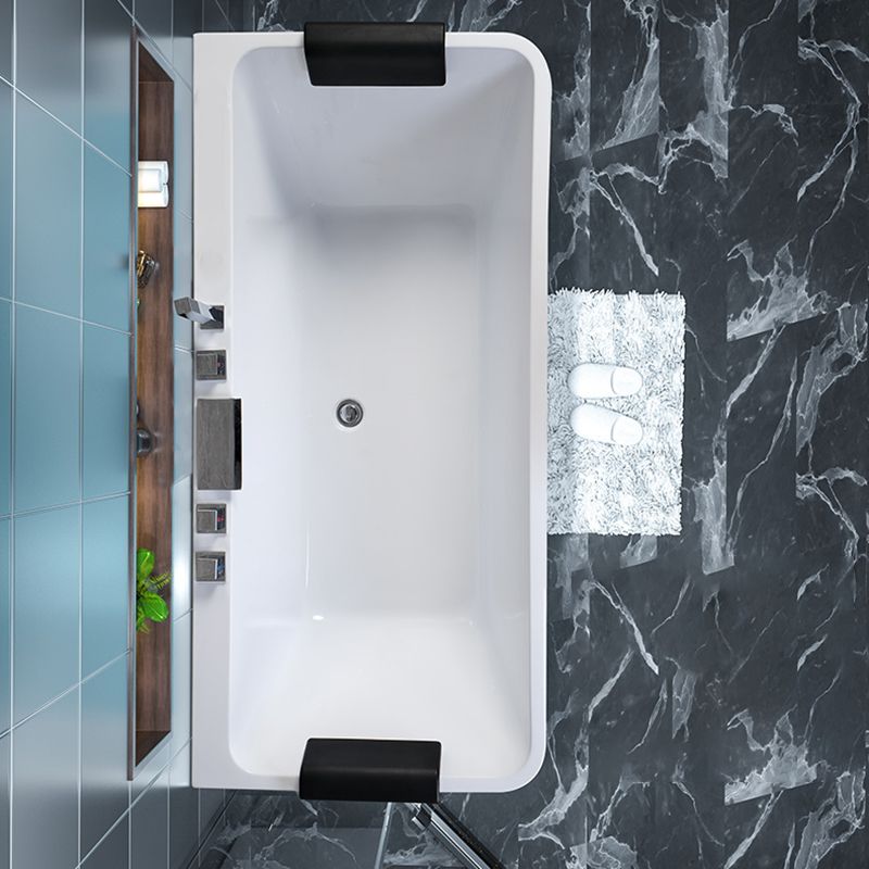 Freestanding Rectangular Bathtub Modern Acrylic Center-Front Drain Placement Tub Clearhalo 'Bathroom Remodel & Bathroom Fixtures' 'Bathtubs' 'Home Improvement' 'home_improvement' 'home_improvement_bathtubs' 'Showers & Bathtubs' 1200x1200_957ee210-11e5-44be-94e3-d734bc8e9576