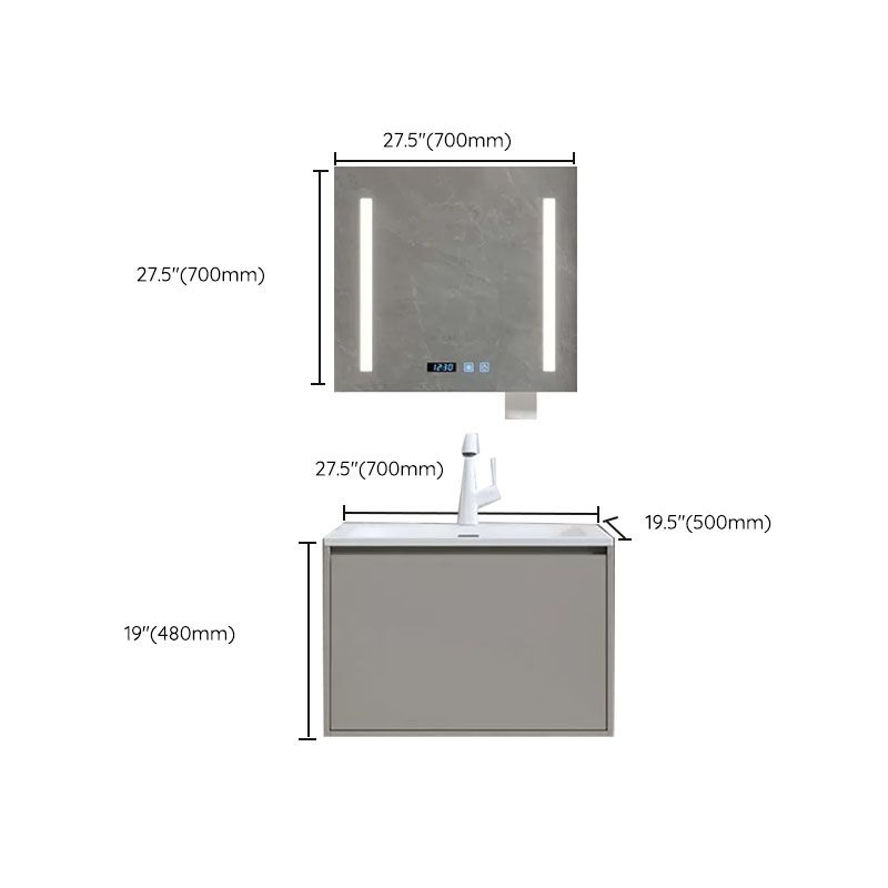 Modern Bathroom Sink Vanity Stainless Steel Wall-Mounted with Soft Close Door Clearhalo 'Bathroom Remodel & Bathroom Fixtures' 'Bathroom Vanities' 'bathroom_vanities' 'Home Improvement' 'home_improvement' 'home_improvement_bathroom_vanities' 1200x1200_9582c3cb-417c-4ce5-9ceb-c8bb38c2fbd7