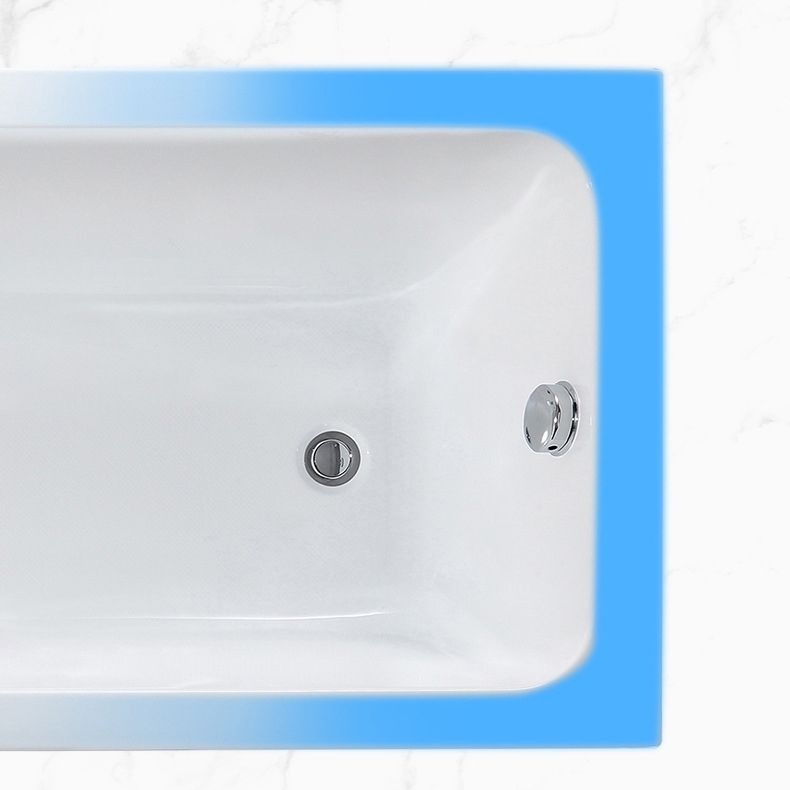 Modern Acrylic Home Bathtub Freestanding Rectangular Tub in White Clearhalo 'Bathroom Remodel & Bathroom Fixtures' 'Bathtubs' 'Home Improvement' 'home_improvement' 'home_improvement_bathtubs' 'Showers & Bathtubs' 1200x1200_95951b29-4453-4f6c-aa6c-f7733e4b37d7