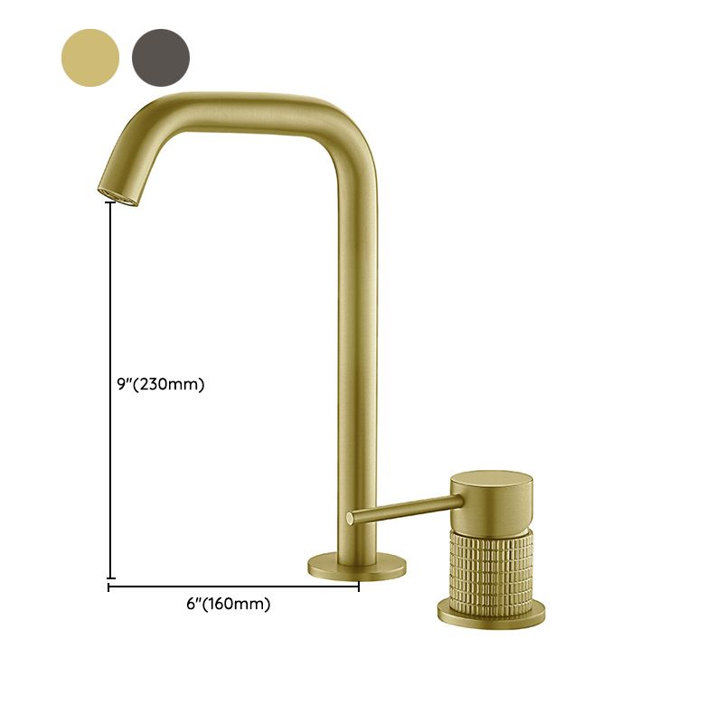 Luxury 8.97" H Vanity Sink Faucet Circular Lever Handle Basin Faucet Clearhalo 'bathroom_sink_faucets' 'Conjunta de Baño y Conjunta de Grifo' 'Coronamiento de Baño y Dispositivo de Baño' 'Grifo del lavabo del baño' 'Hogar' 'home_improvement' 'home_improvement_bathroom_sink_faucets' 'Mejoras para el hogar' 1200x1200_95d345ef-d083-4b6f-9317-3d0aafd07fa4