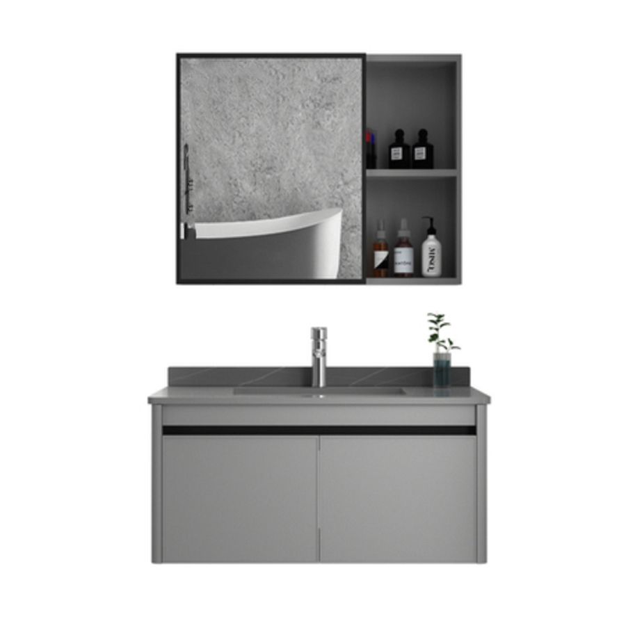 Wall Mount Bathroom Vanity Modern Metal Base Rectangular Single Vanity Set Clearhalo 'Bathroom Remodel & Bathroom Fixtures' 'Bathroom Vanities' 'bathroom_vanities' 'Home Improvement' 'home_improvement' 'home_improvement_bathroom_vanities' 1200x1200_95d44e5c-5ed1-4c14-a540-3eb9c214f5be