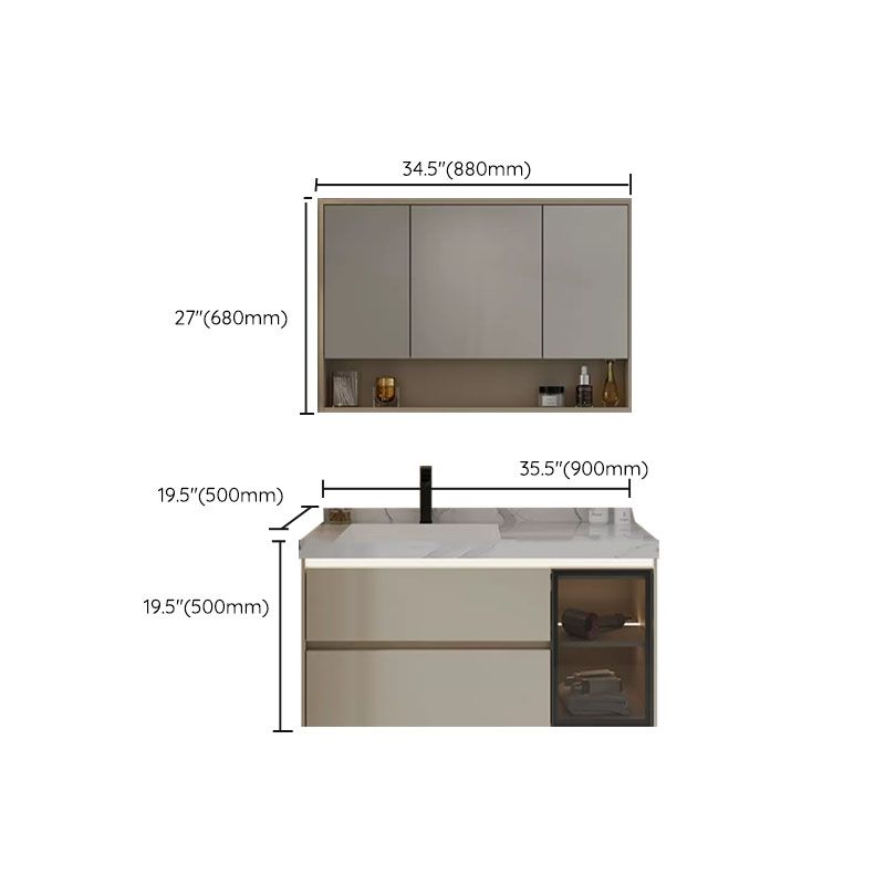Wall Mounted Standard White Wood Modern Open Console with Sink Set Clearhalo 'Bathroom Remodel & Bathroom Fixtures' 'Bathroom Vanities' 'bathroom_vanities' 'Home Improvement' 'home_improvement' 'home_improvement_bathroom_vanities' 1200x1200_95f76d93-2603-4a93-ac1e-471cea93bfb1