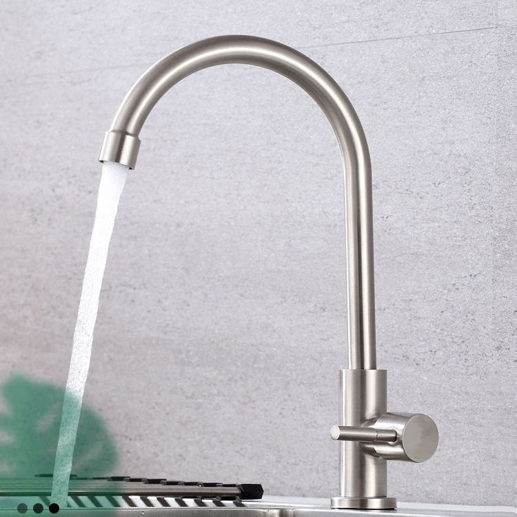 Modern Pull down Single Rotary Switch Kitchen Faucet High Arch Water Filler Clearhalo 'Home Improvement' 'home_improvement' 'home_improvement_kitchen_faucets' 'Kitchen Faucets' 'Kitchen Remodel & Kitchen Fixtures' 'Kitchen Sinks & Faucet Components' 'kitchen_faucets' 1200x1200_9603e3bd-1330-4ab3-9429-7a5481363753