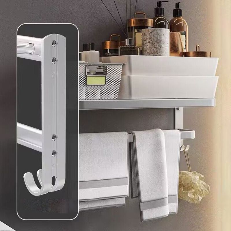 Minimalism Bathroom Hardware Set Stainless Steel Robe Hooks/Towel Bar & Bath Shelf Clearhalo 'Bathroom Hardware Sets' 'Bathroom Hardware' 'Bathroom Remodel & Bathroom Fixtures' 'bathroom_hardware_sets' 'Home Improvement' 'home_improvement' 'home_improvement_bathroom_hardware_sets' 1200x1200_9611f04c-6b08-4265-9d31-0608b4519ce4