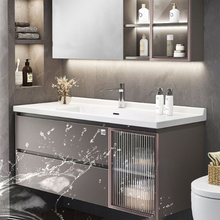 Rectangular Vanity Set Modern Ceramic Top Single-Sink Wall Mount Bath Vanity Clearhalo 'Bathroom Remodel & Bathroom Fixtures' 'Bathroom Vanities' 'bathroom_vanities' 'Home Improvement' 'home_improvement' 'home_improvement_bathroom_vanities' 1200x1200_962e257c-6aa6-4a33-80b6-38951f0131f2