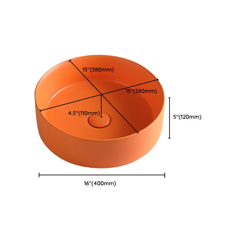 Round White and Orange Trough Bathroom Sink Porcelain Trough Bathroom Sink Clearhalo 'Bathroom Remodel & Bathroom Fixtures' 'Bathroom Sinks & Faucet Components' 'Bathroom Sinks' 'bathroom_sink' 'Home Improvement' 'home_improvement' 'home_improvement_bathroom_sink' 1200x1200_963996b0-5b4f-4d8c-b53b-7bf5dbe764d4