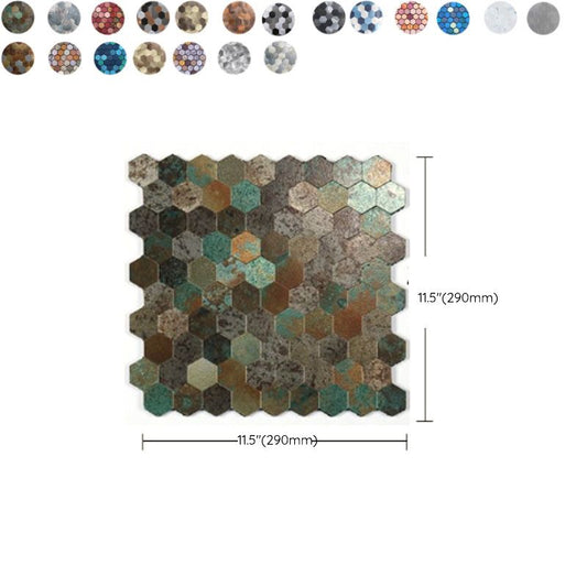 Modern Tile-Peel & Stick Metal Mosaic Tile Hexagonal Peel & Stick Subway Tile Clearhalo 'Flooring 'Home Improvement' 'home_improvement' 'home_improvement_peel_stick_blacksplash' 'Peel & Stick Backsplash Tile' 'peel_stick_blacksplash' 'Walls & Ceilings' Walls and Ceiling' 1200x1200_965f17ee-c558-437b-ad83-9be6746e43d4