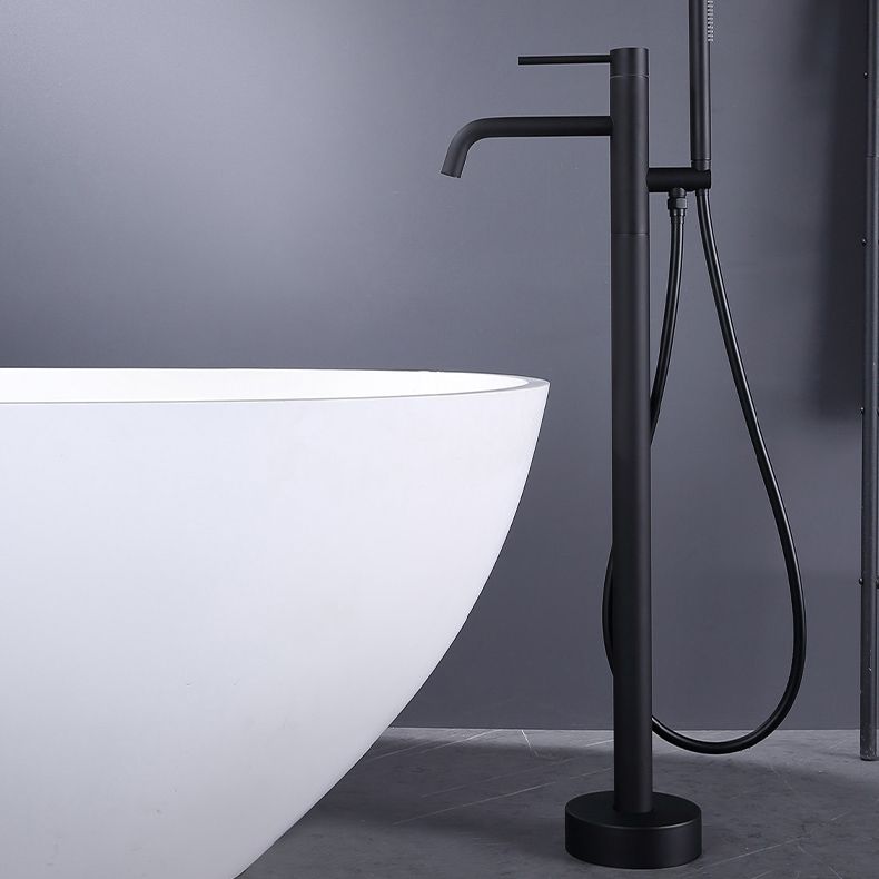 Floor Mounted Metal Freestanding Tub Filler One Handle Freestanding Faucet Clearhalo 'Bathroom Remodel & Bathroom Fixtures' 'Bathtub Faucets' 'bathtub_faucets' 'Home Improvement' 'home_improvement' 'home_improvement_bathtub_faucets' 1200x1200_9684a43f-b71e-4f1d-b206-6078d0909bbc