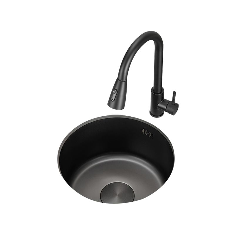 Kitchen Sink Round Single Bowl Fade Resistant Undermount Stainless Steel Kitchen Sink Clearhalo 'Home Improvement' 'home_improvement' 'home_improvement_kitchen_sinks' 'Kitchen Remodel & Kitchen Fixtures' 'Kitchen Sinks & Faucet Components' 'Kitchen Sinks' 'kitchen_sinks' 1200x1200_96aaf67f-6e47-4bb1-809d-dc4d3277e896