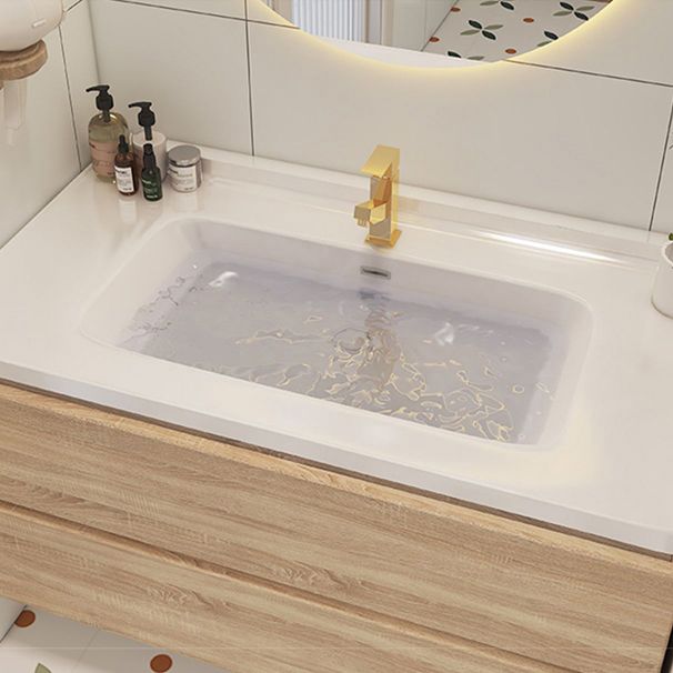 Drawers Bath Vanity Wood Mirror Rectangle Single Sink Wall Mount Vanity Set Clearhalo 'Bathroom Remodel & Bathroom Fixtures' 'Bathroom Vanities' 'bathroom_vanities' 'Home Improvement' 'home_improvement' 'home_improvement_bathroom_vanities' 1200x1200_96cebae6-dc90-4951-a9bf-44d070800f39