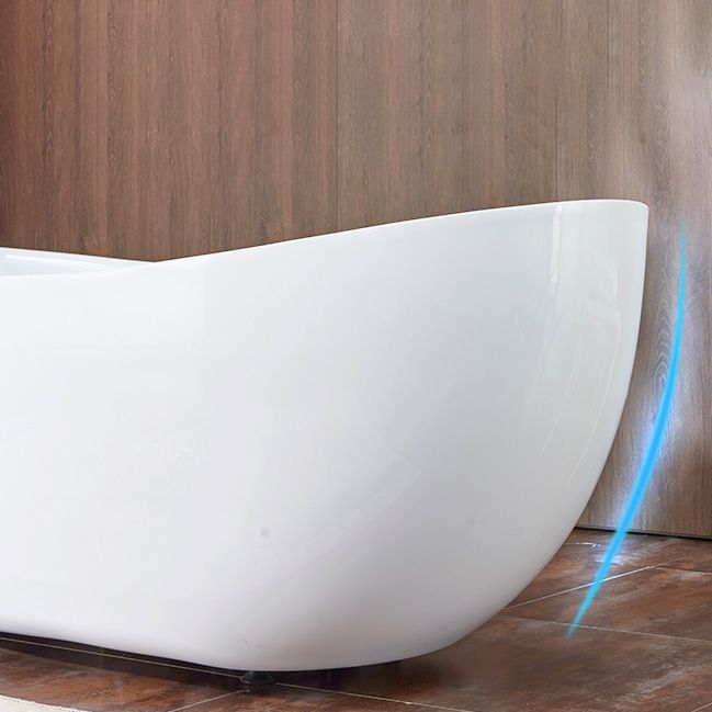 Modern Double Ended Slipper Bathtub Modern Freestanding Acrylic Bath Clearhalo 'Bathroom Remodel & Bathroom Fixtures' 'Bathtubs' 'Home Improvement' 'home_improvement' 'home_improvement_bathtubs' 'Showers & Bathtubs' 1200x1200_96e9be90-a4fd-42f1-a0a4-c1bf43b59686