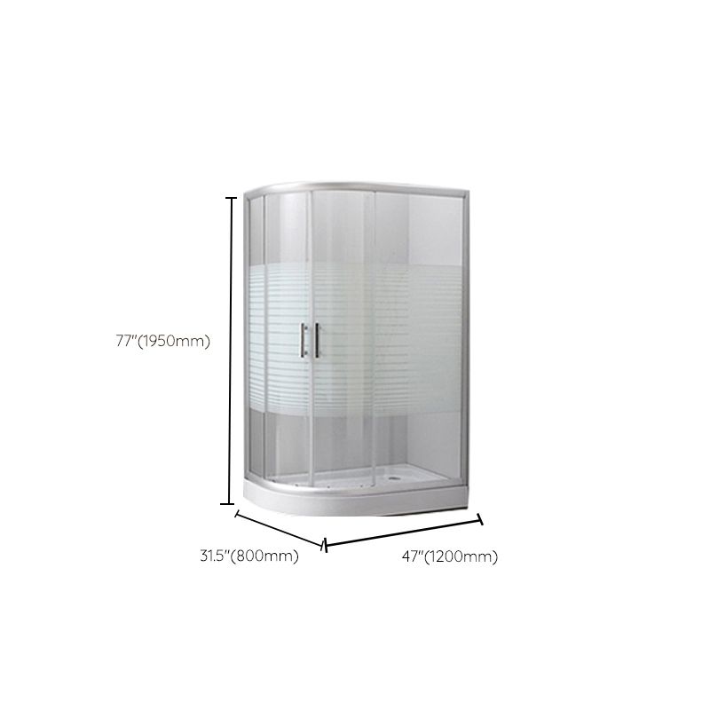 Contemporary Shower Stall Striped Round Semi-Frameless Shower Stall Clearhalo 'Bathroom Remodel & Bathroom Fixtures' 'Home Improvement' 'home_improvement' 'home_improvement_shower_stalls_enclosures' 'Shower Stalls & Enclosures' 'shower_stalls_enclosures' 'Showers & Bathtubs' 1200x1200_96ff2702-da4b-45ad-988e-8539980baa45