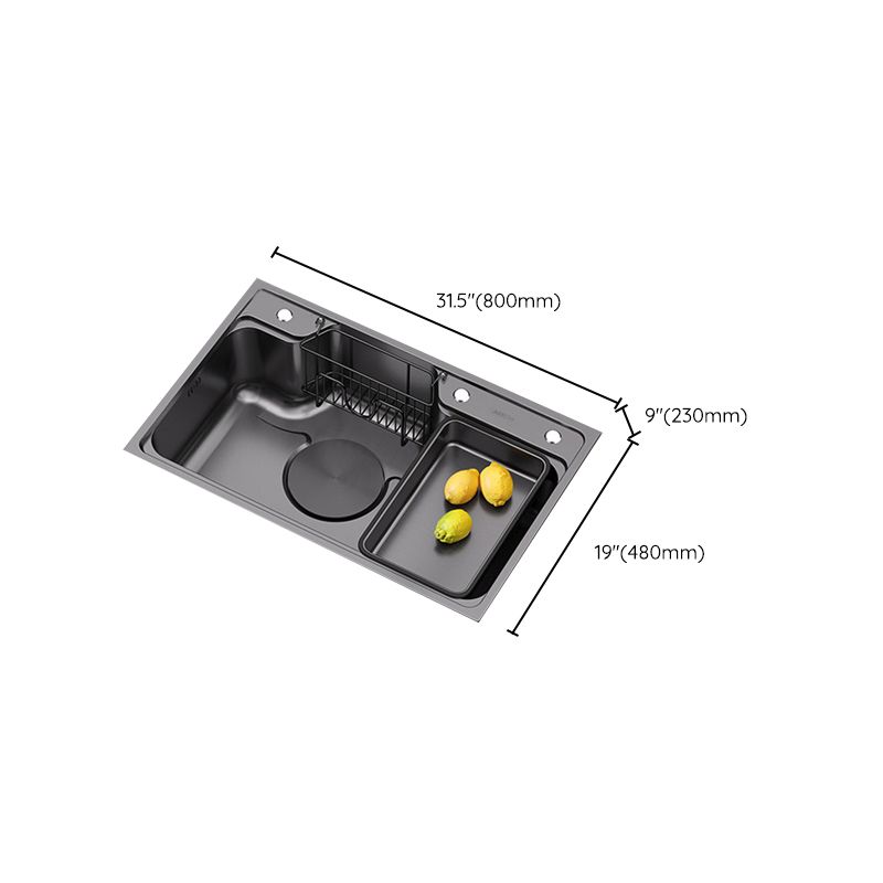 Drop-In Sink Stainless Steel Single Basin Basket Strainer Kitchen Sink with Drain Assembly Clearhalo 'Home Improvement' 'home_improvement' 'home_improvement_kitchen_sinks' 'Kitchen Remodel & Kitchen Fixtures' 'Kitchen Sinks & Faucet Components' 'Kitchen Sinks' 'kitchen_sinks' 1200x1200_970b2a50-df2c-4211-8065-b867f304d4c2