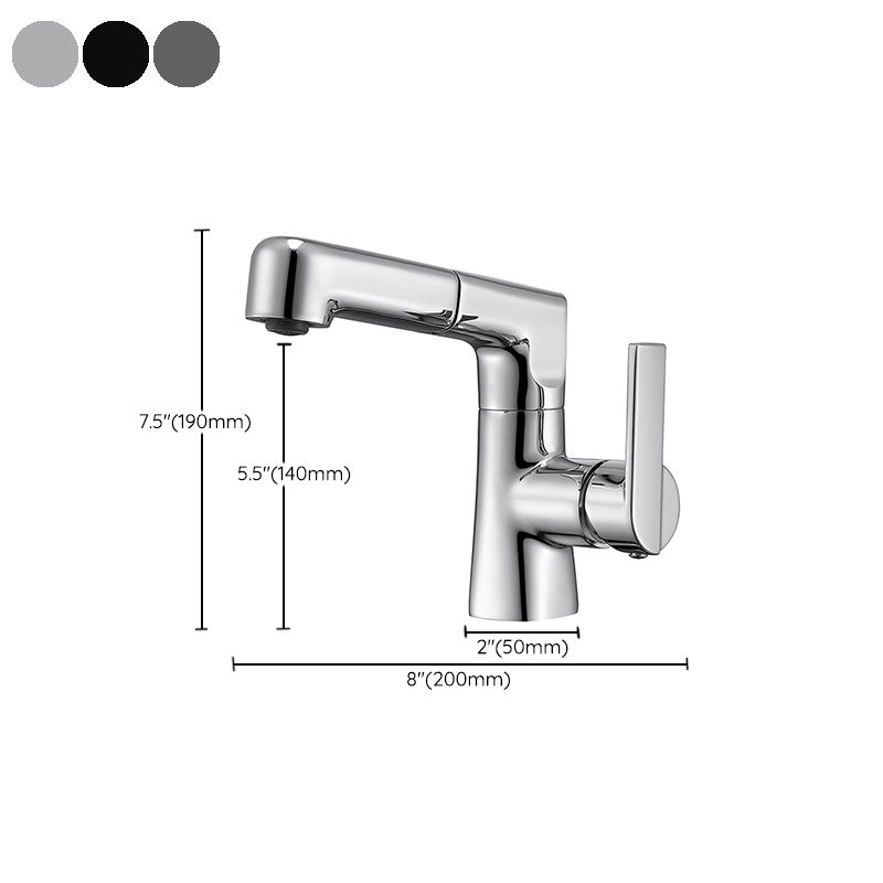 Modern Vessel Faucet Copper Pure Color Single Handle Retractable Vessel Faucet Clearhalo 'Bathroom Remodel & Bathroom Fixtures' 'Bathroom Sink Faucets' 'Bathroom Sinks & Faucet Components' 'bathroom_sink_faucets' 'Home Improvement' 'home_improvement' 'home_improvement_bathroom_sink_faucets' 1200x1200_97254ced-4161-4e62-8c1a-920250bc0c38