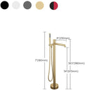 Floor Mounted Bronze Freestanding Tub Filler Single Handle Freestanding Tub Filler Trim Clearhalo 'Bathroom Remodel & Bathroom Fixtures' 'Bathtub Faucets' 'bathtub_faucets' 'Home Improvement' 'home_improvement' 'home_improvement_bathtub_faucets' 1200x1200_9729429b-2efd-4791-84b9-29230093caf8