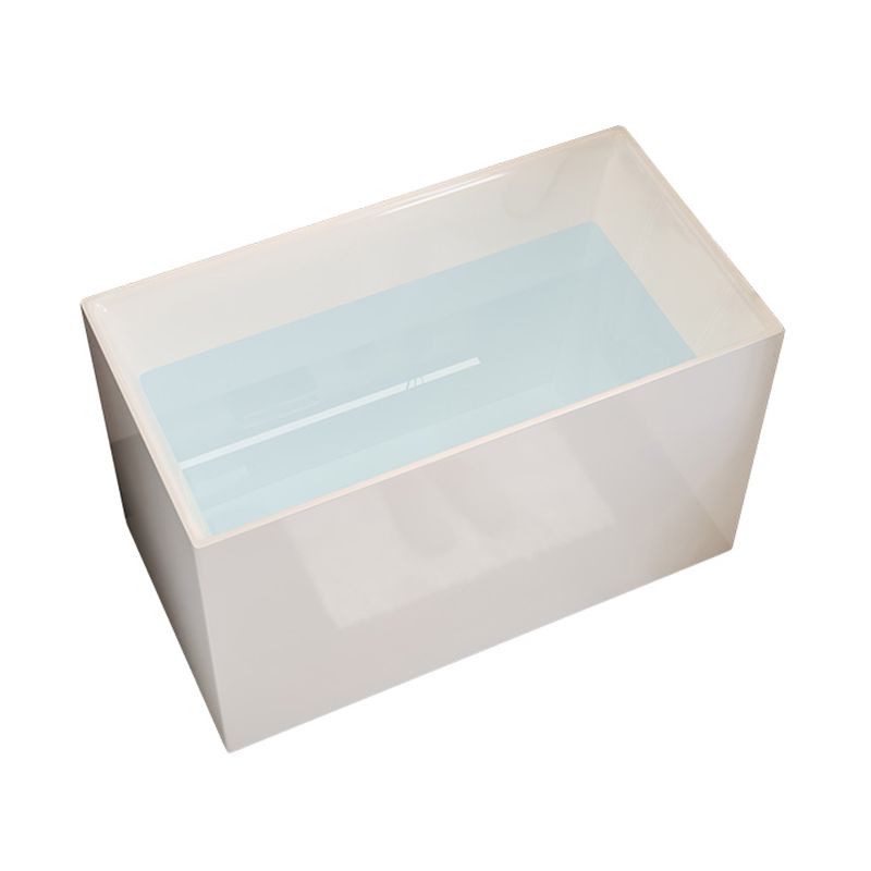 Modern Acrylic Rectangular Soaking Bathtub 26.77" Tall White Bathtub Clearhalo 'Bathroom Remodel & Bathroom Fixtures' 'Bathtubs' 'Home Improvement' 'home_improvement' 'home_improvement_bathtubs' 'Showers & Bathtubs' 1200x1200_97522fc3-3ee9-4d1a-9614-6d9eb7fa7cef