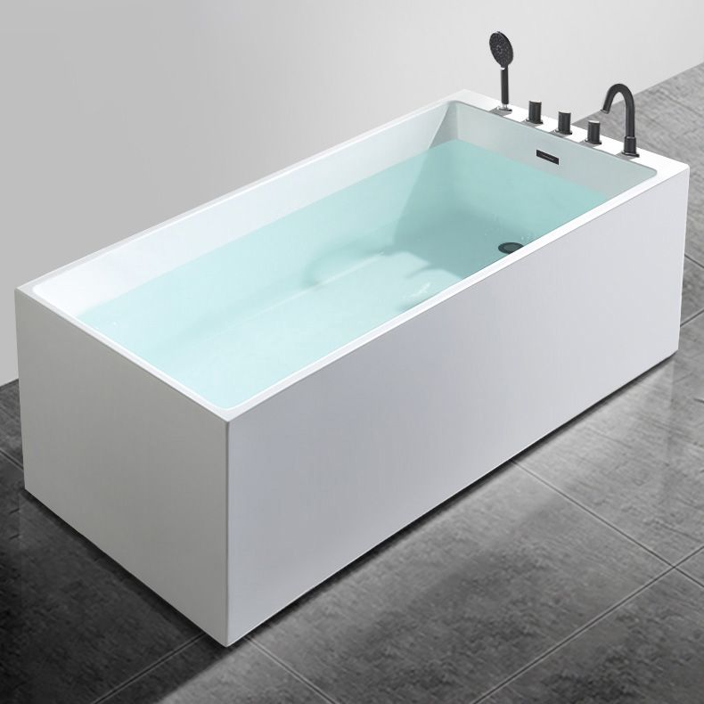 Rectangular Back to Wall Bathtub Bathroom Acrylic Soaking Bath Tub Clearhalo 'Bathroom Remodel & Bathroom Fixtures' 'Bathtubs' 'Home Improvement' 'home_improvement' 'home_improvement_bathtubs' 'Showers & Bathtubs' 1200x1200_9766ce12-64ae-462d-baa7-7a8bc2cf7603