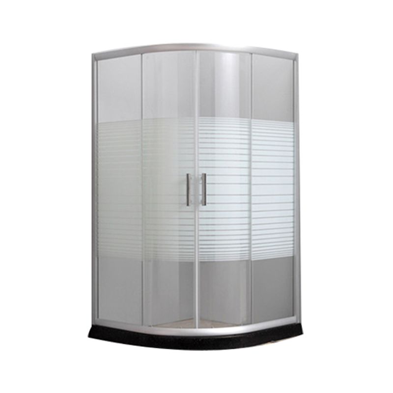 Contemporary Shower Stall Striped Round Semi-Frameless Shower Stall Clearhalo 'Bathroom Remodel & Bathroom Fixtures' 'Home Improvement' 'home_improvement' 'home_improvement_shower_stalls_enclosures' 'Shower Stalls & Enclosures' 'shower_stalls_enclosures' 'Showers & Bathtubs' 1200x1200_977e42a9-ccf5-4103-b2f8-15e42b4e07d1