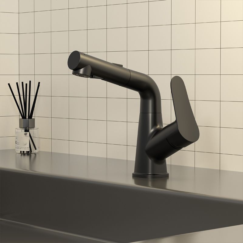 Swivel Spout Vessel Sink Faucet Lever Handle with Pull Out Sprayer Clearhalo 'bathroom_sink_faucets' 'Conjunta de Baño y Conjunta de Grifo' 'Coronamiento de Baño y Dispositivo de Baño' 'Grifo del lavabo del baño' 'Hogar' 'home_improvement' 'home_improvement_bathroom_sink_faucets' 'Mejoras para el hogar' 1200x1200_978d1d80-acc1-4f49-9356-08aded3015d9