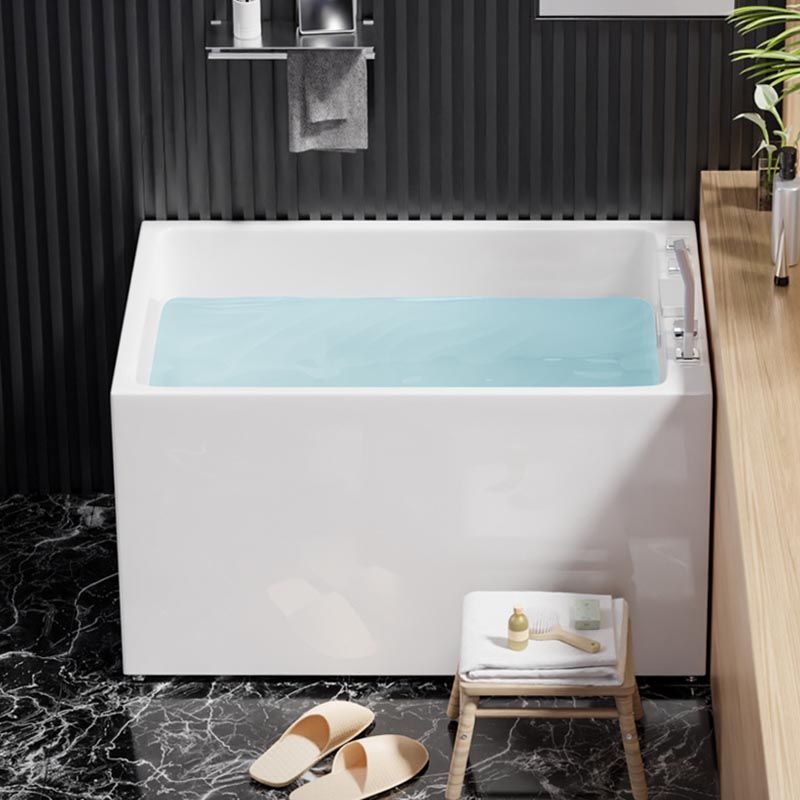 White Acrylic Alcove Bath Tub Rectangular 25" H Bathtub for Home (Without Faucet) Clearhalo 'Bathroom Remodel & Bathroom Fixtures' 'Bathtubs' 'Home Improvement' 'home_improvement' 'home_improvement_bathtubs' 'Showers & Bathtubs' 1200x1200_979c6ff4-9f3d-4a11-91a7-f624de4d1a2a