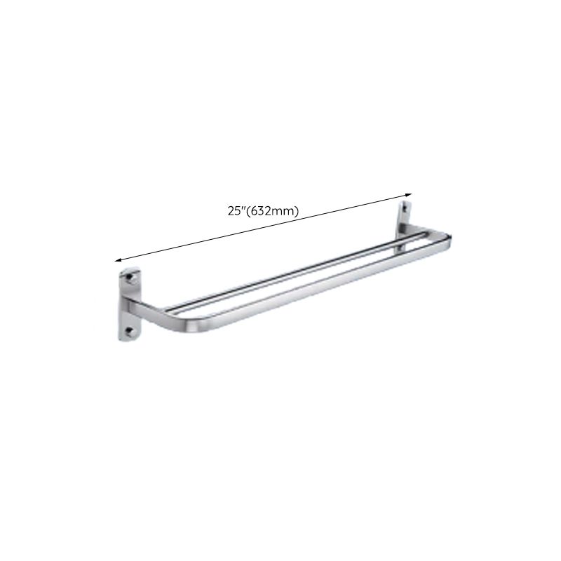 Contemporary Bathroom Accessory Set in Aluminum with Towel Bar/Bath Shelf Clearhalo 'Bathroom Hardware Sets' 'Bathroom Hardware' 'Bathroom Remodel & Bathroom Fixtures' 'bathroom_hardware_sets' 'Home Improvement' 'home_improvement' 'home_improvement_bathroom_hardware_sets' 1200x1200_97abbf09-b6ee-4e54-b577-6e9368939f2e