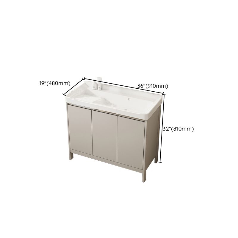 Rectangular Freestanding Bathroom Vanity Modern Gray Single-Sink Vanity Set Clearhalo 'Bathroom Remodel & Bathroom Fixtures' 'Bathroom Vanities' 'bathroom_vanities' 'Home Improvement' 'home_improvement' 'home_improvement_bathroom_vanities' 1200x1200_983fb983-a198-4dff-b0dd-8770093fa3a2