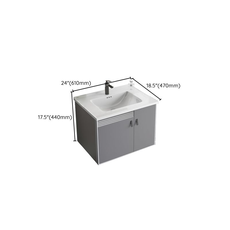 Metal Base Sink Vanity Modern Wall Mount Gray Single-Sink Rectangular Vanity Set Clearhalo 'Bathroom Remodel & Bathroom Fixtures' 'Bathroom Vanities' 'bathroom_vanities' 'Home Improvement' 'home_improvement' 'home_improvement_bathroom_vanities' 1200x1200_985569ed-d470-4ffa-9eba-41a2dff2d0cc