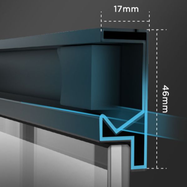 Full Frame Tempered Glass Shower Door Double Sliding Shower Door Clearhalo 'Bathroom Remodel & Bathroom Fixtures' 'Home Improvement' 'home_improvement' 'home_improvement_shower_tub_doors' 'Shower and Tub Doors' 'shower_tub_doors' 'Showers & Bathtubs' 1200x1200_98577a3e-4784-4c76-820d-c9841fc6a7b4