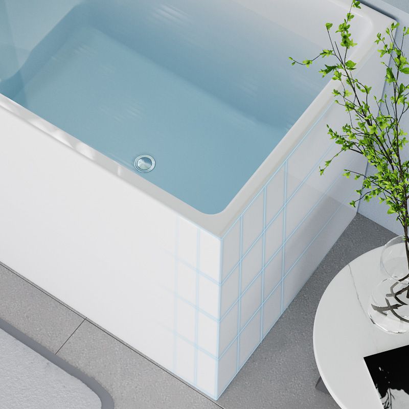 Modern Back to Wall Bathtub Rectangular Antique Finish Bath Tub Clearhalo 'Bathroom Remodel & Bathroom Fixtures' 'Bathtubs' 'Home Improvement' 'home_improvement' 'home_improvement_bathtubs' 'Showers & Bathtubs' 1200x1200_9857a5bb-e849-45dc-89cf-82c7446d45b8