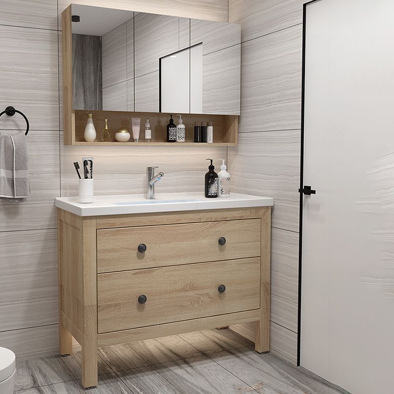 Traditional Bathroom Vanity Ceramic Top with Soft Close Door Clearhalo 'Bathroom Remodel & Bathroom Fixtures' 'Bathroom Vanities' 'bathroom_vanities' 'Home Improvement' 'home_improvement' 'home_improvement_bathroom_vanities' 1200x1200_986276b1-6434-4bce-a01a-cf0dd72f18fa