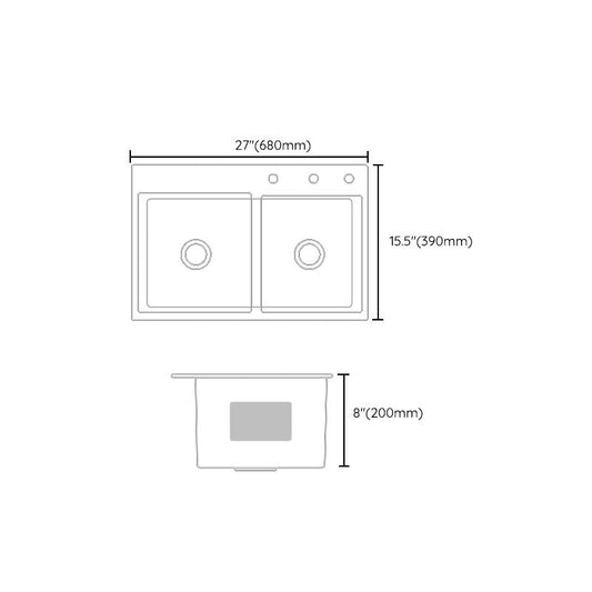 Classic Sink Set Stainless Steel Friction Resistant Sink Set for Kitchen Clearhalo 'Home Improvement' 'home_improvement' 'home_improvement_kitchen_sinks' 'Kitchen Remodel & Kitchen Fixtures' 'Kitchen Sinks & Faucet Components' 'Kitchen Sinks' 'kitchen_sinks' 1200x1200_9872a015-3754-420f-b5b7-9682810382d1