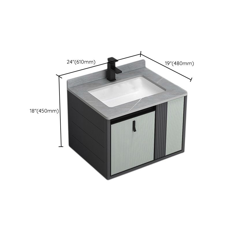 Wall Mount Metal Modern Bathroom Sink Vanity with Sink Faucet Clearhalo 'Bathroom Remodel & Bathroom Fixtures' 'Bathroom Vanities' 'bathroom_vanities' 'Home Improvement' 'home_improvement' 'home_improvement_bathroom_vanities' 1200x1200_98763a2c-aa45-4902-959c-85d41f6d4140