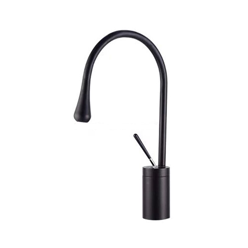 Modern Lever Handles Sink Faucet Gooseneck Circular Brass Bathroom Sink Faucet Clearhalo 'Bathroom Remodel & Bathroom Fixtures' 'Bathroom Sink Faucets' 'Bathroom Sinks & Faucet Components' 'bathroom_sink_faucets' 'Home Improvement' 'home_improvement' 'home_improvement_bathroom_sink_faucets' 1200x1200_9894b855-9077-4280-b058-788dbf8dc0ee