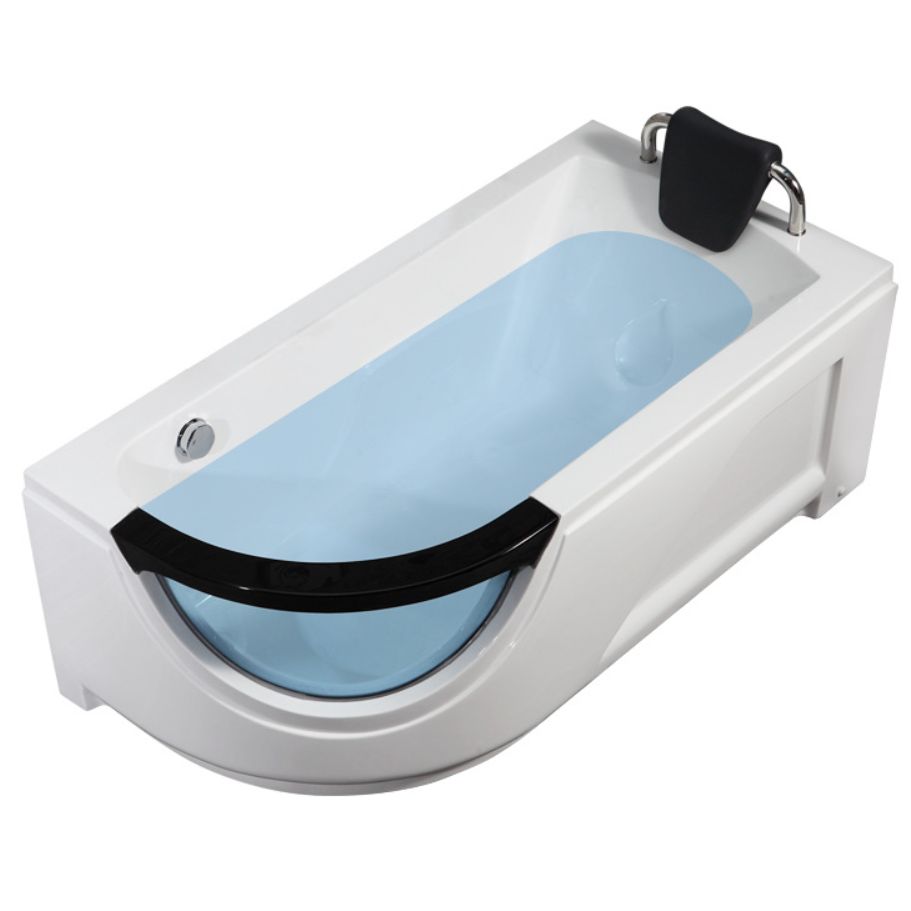 Free Form Corner Bathtub Acrylic Soaking White Modern Back to Wall Bathtub Clearhalo 'Bathroom Remodel & Bathroom Fixtures' 'Bathtubs' 'Home Improvement' 'home_improvement' 'home_improvement_bathtubs' 'Showers & Bathtubs' 1200x1200_98973124-cfa2-4b72-a58e-1da83a816fdd