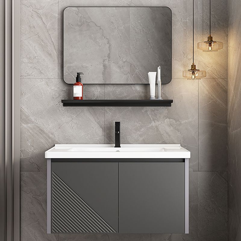 Modern Gray Metal Base Vanity Single-Sink Rectangular Wall Mount Vanity Set Clearhalo 'Bathroom Remodel & Bathroom Fixtures' 'Bathroom Vanities' 'bathroom_vanities' 'Home Improvement' 'home_improvement' 'home_improvement_bathroom_vanities' 1200x1200_98c00a89-dd5a-4fcb-82b1-9a23cc7e7213