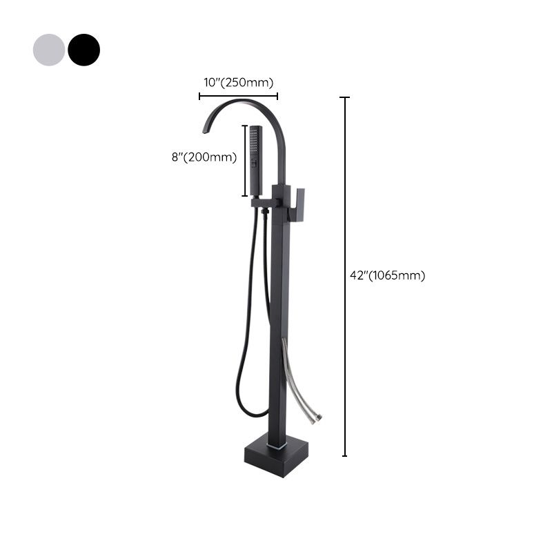 Modern Freestanding Tub Filler Trim Copper Floor Mounted Freestanding Bathtub Faucet Clearhalo 'Bathroom Remodel & Bathroom Fixtures' 'Bathtub Faucets' 'bathtub_faucets' 'Home Improvement' 'home_improvement' 'home_improvement_bathtub_faucets' 1200x1200_98ce3b61-3b54-4828-a6af-535642163903