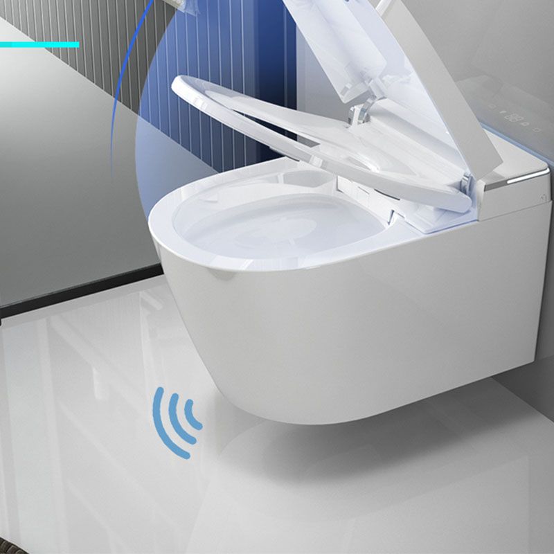 Elongated Wall Mounted Bidet with Heated Seat White 14.09" High Bidet Clearhalo 'Bathroom Remodel & Bathroom Fixtures' 'Bidets' 'Home Improvement' 'home_improvement' 'home_improvement_bidets' 'Toilets & Bidets' 1200x1200_990a1f96-8093-4057-8556-3a51f6358c4a