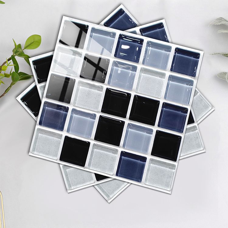 Square Peel and Stick Tiles Grid Mosaic Tile Indoor Wallpaper Clearhalo 'Flooring 'Home Improvement' 'home_improvement' 'home_improvement_peel_stick_blacksplash' 'Peel & Stick Backsplash Tile' 'peel_stick_blacksplash' 'Walls & Ceilings' Walls and Ceiling' 1200x1200_99871d1c-796b-40a2-8d73-3787928a0193