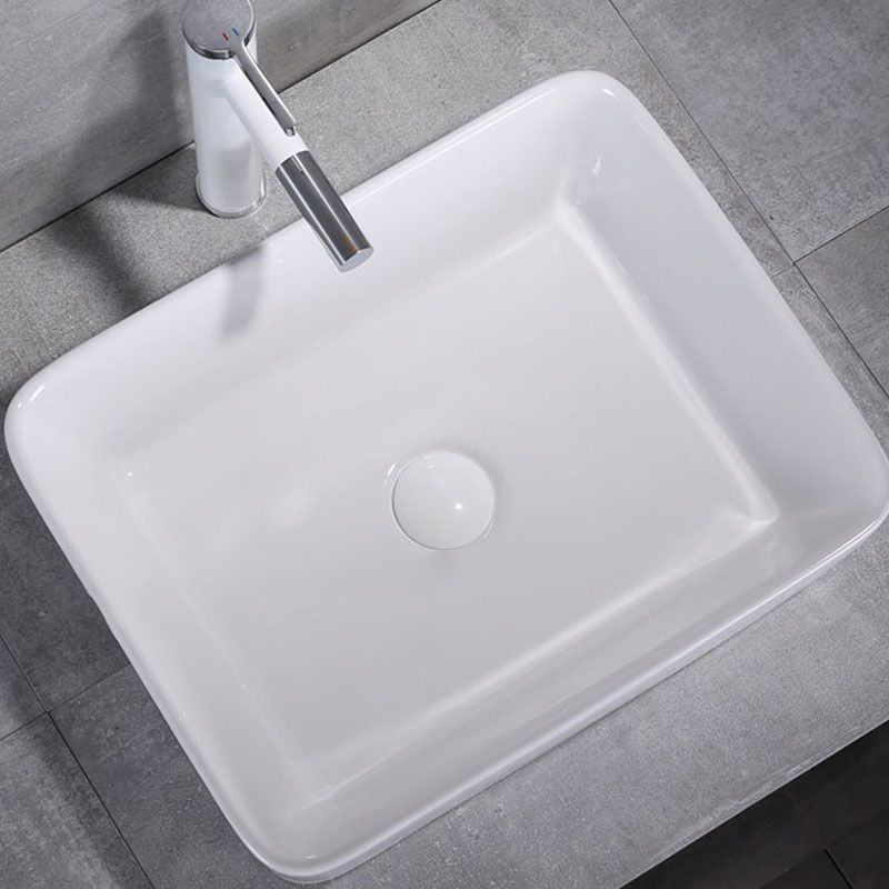 Porcelain Bathroom Sink Contemporary Simple Vessel Bathroom Sink Clearhalo 'Bathroom Remodel & Bathroom Fixtures' 'Bathroom Sinks & Faucet Components' 'Bathroom Sinks' 'bathroom_sink' 'Home Improvement' 'home_improvement' 'home_improvement_bathroom_sink' 1200x1200_99b8485b-70f8-4d7d-9846-cb7311287a40