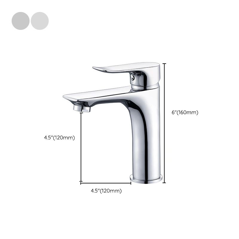 Basic Metal Sink Faucet Silver Bathroom Faucet with Lever Handle Clearhalo 'Bathroom Remodel & Bathroom Fixtures' 'Bathroom Sink Faucets' 'Bathroom Sinks & Faucet Components' 'bathroom_sink_faucets' 'Home Improvement' 'home_improvement' 'home_improvement_bathroom_sink_faucets' 1200x1200_99dc9925-346c-48e1-b46a-8389e01d4aef