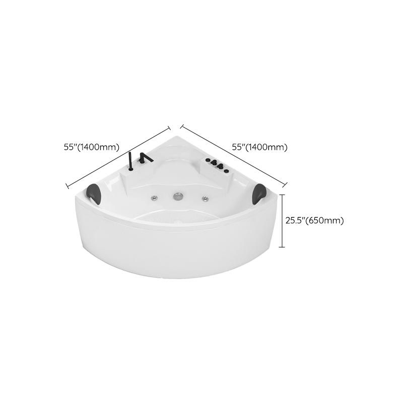 Modern Corner White Acrylic Bathtub Back to Wall with Drain and Massage Device Bath Tub Clearhalo 'Bathroom Remodel & Bathroom Fixtures' 'Bathtubs' 'Home Improvement' 'home_improvement' 'home_improvement_bathtubs' 'Showers & Bathtubs' 1200x1200_99efa0ce-2cf0-41b5-b9b5-1dbaecdb2edf