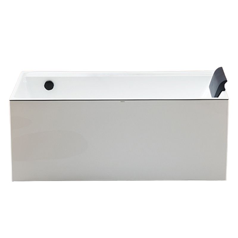 Rectangle Modern White Acrylic Bathtub Back to Wall with Drain Bath Tub Clearhalo 'Bathroom Remodel & Bathroom Fixtures' 'Bathtubs' 'Home Improvement' 'home_improvement' 'home_improvement_bathtubs' 'Showers & Bathtubs' 1200x1200_99f889d6-ff76-43b3-ac99-b86a69d9dab5