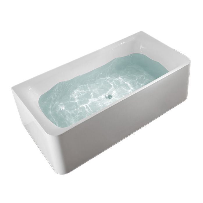 Acrylic Soaking Rectangular Bathtub Antique Finish Back to Wall Bath Tub Clearhalo 'Bathroom Remodel & Bathroom Fixtures' 'Bathtubs' 'Home Improvement' 'home_improvement' 'home_improvement_bathtubs' 'Showers & Bathtubs' 1200x1200_9a2f54df-8e8c-452f-9609-83993621fd57