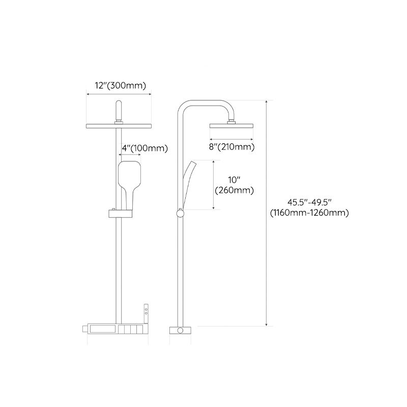 Grey Shower Set Piano Button Intelligent Digital Display Thermostatic Shower Shower Head Clearhalo 'Bathroom Remodel & Bathroom Fixtures' 'Home Improvement' 'home_improvement' 'home_improvement_shower_faucets' 'Shower Faucets & Systems' 'shower_faucets' 'Showers & Bathtubs Plumbing' 'Showers & Bathtubs' 1200x1200_9a2f9a74-532a-4bd8-8282-adda75ce9dec