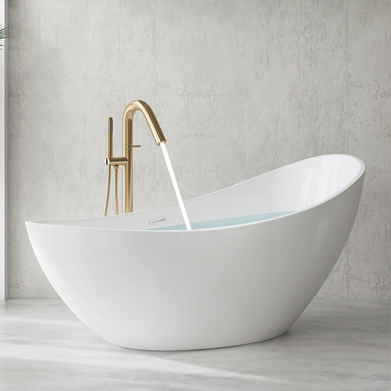 Freestanding Soaking Acrylic Bathtub Modern Oval Bathtub without Faucet Holes Clearhalo 'Bathroom Remodel & Bathroom Fixtures' 'Bathtubs' 'Home Improvement' 'home_improvement' 'home_improvement_bathtubs' 'Showers & Bathtubs' 1200x1200_9a3ac2d3-f556-4734-babc-7565121cf231