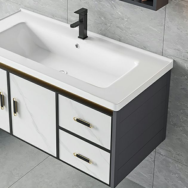 Modern Wall Mount Sink Vanity with Faucet Sink Doors for Bathroom Clearhalo 'Bathroom Remodel & Bathroom Fixtures' 'Bathroom Vanities' 'bathroom_vanities' 'Home Improvement' 'home_improvement' 'home_improvement_bathroom_vanities' 1200x1200_9a57c16b-5cc8-49a6-aeee-325f0c8227b5