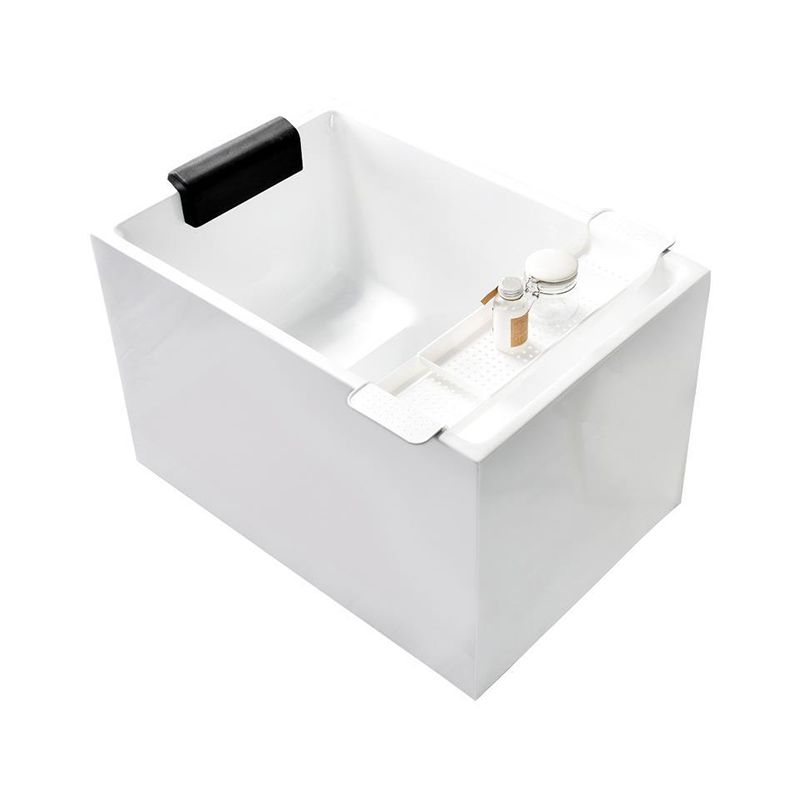 Back to Wall Soaking Bathtub Antique Finish Rectangular Acrylic Bath Tub Clearhalo 'Bathroom Remodel & Bathroom Fixtures' 'Bathtubs' 'Home Improvement' 'home_improvement' 'home_improvement_bathtubs' 'Showers & Bathtubs' 1200x1200_9a7e4901-ed12-42fc-94c2-65f0a066ed52