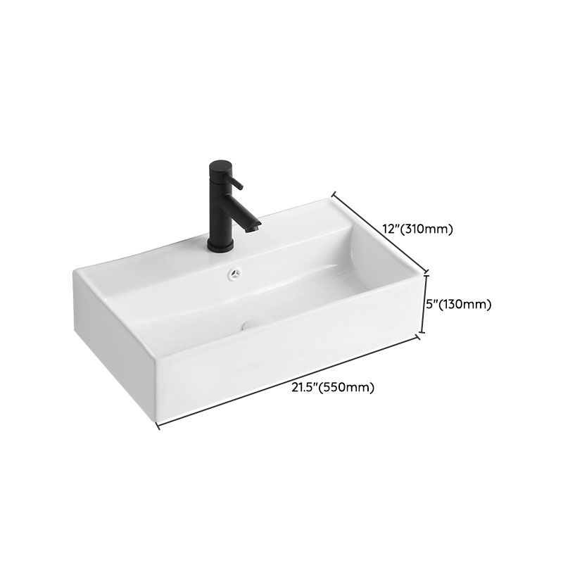 Modern Vessel Sink Rectangular Porcelain Wall Mount Bathroom Sink(Not Included Faucet) Clearhalo 'Bathroom Remodel & Bathroom Fixtures' 'Bathroom Sinks & Faucet Components' 'Bathroom Sinks' 'bathroom_sink' 'Home Improvement' 'home_improvement' 'home_improvement_bathroom_sink' 1200x1200_9a932adc-709f-426c-b72f-c6a6b04a0604