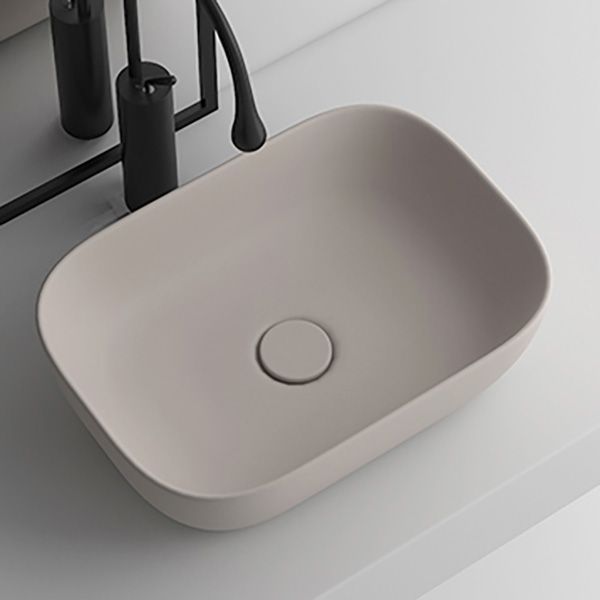 Modern Bathroom Sink Pop-Up Drain Porcelain Solid Color Oval-Shape Vessel Clearhalo 'Bathroom Remodel & Bathroom Fixtures' 'Bathroom Sinks & Faucet Components' 'Bathroom Sinks' 'bathroom_sink' 'Home Improvement' 'home_improvement' 'home_improvement_bathroom_sink' 1200x1200_9a996bce-64e7-4eb6-adbc-8212cccfeb69