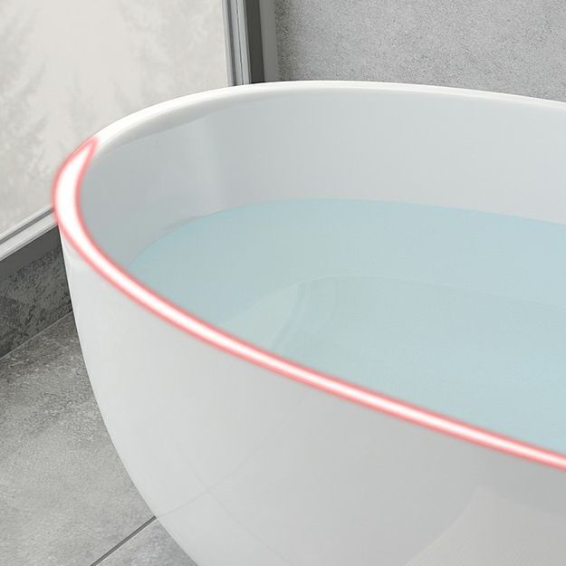 Modern Soaking Freestanding Bath Tub Acrylic Oval Bathtub with Overflow Trim Clearhalo 'Bathroom Remodel & Bathroom Fixtures' 'Bathtubs' 'Home Improvement' 'home_improvement' 'home_improvement_bathtubs' 'Showers & Bathtubs' 1200x1200_9a9b0792-5653-4127-b1a2-aa7b6daafdce